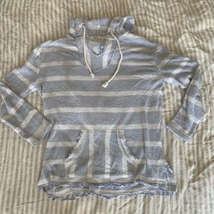 Ron Jon Beachy Sweater Baby Blue and White Striped